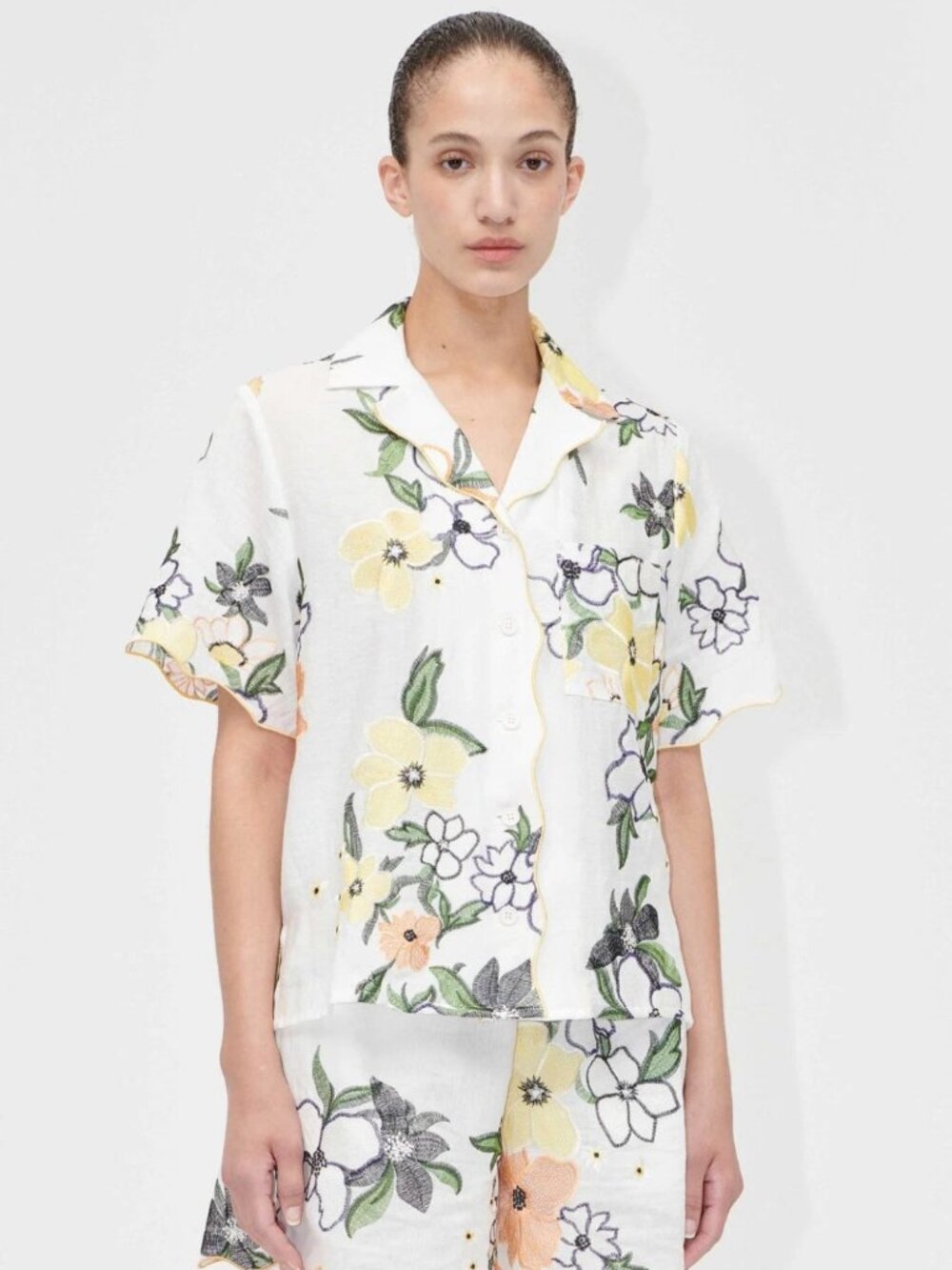 NWT Stine Goya Wildflowers Embroidered Shirt sz XS $258.00